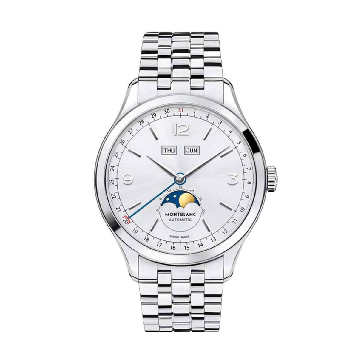 Montblanc Herrenuhr Heritage Chronometrie Quantieme Complet Silber MB112647