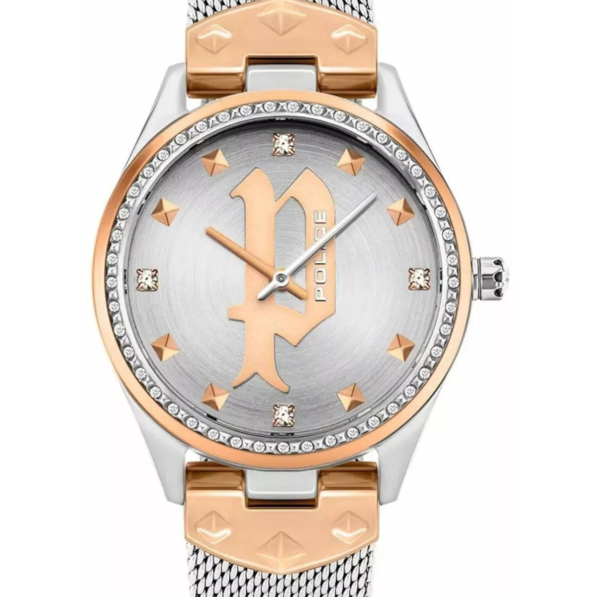 Police Armbanduhr Damen PONGUA Silber Roségold PL.16029MSTR/13MM