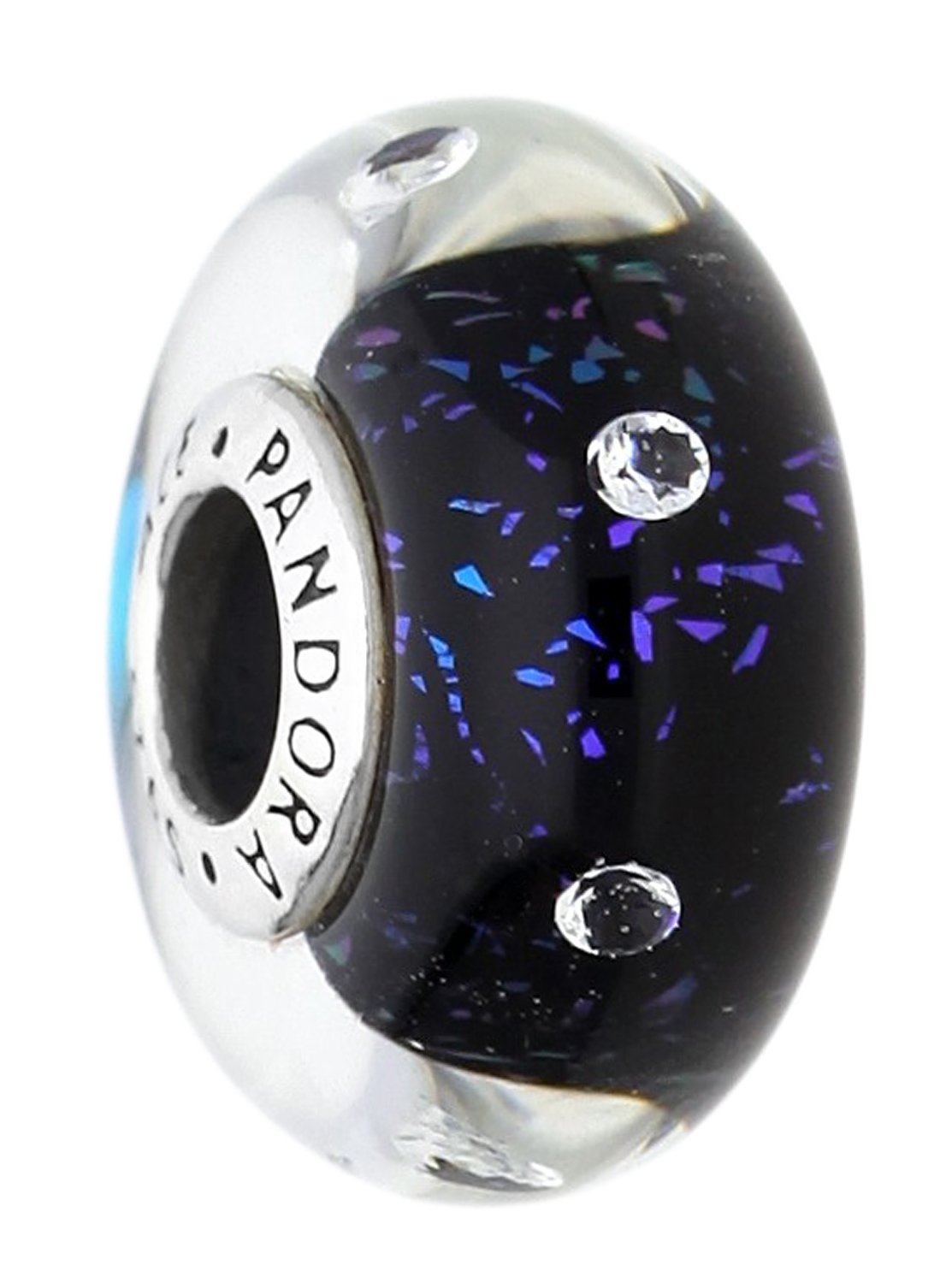 Pandora Damen Charm 925 Silber Silber/Blau Midnight Effervescence 791627CZ