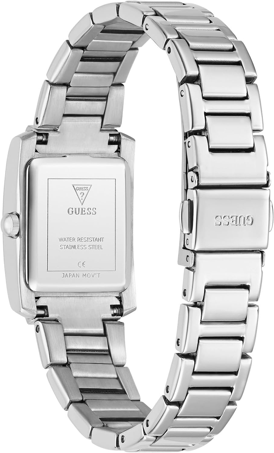 Guess Analoguhr Damen Ladies Silver Tone Analog Watch Silber GW0995L1