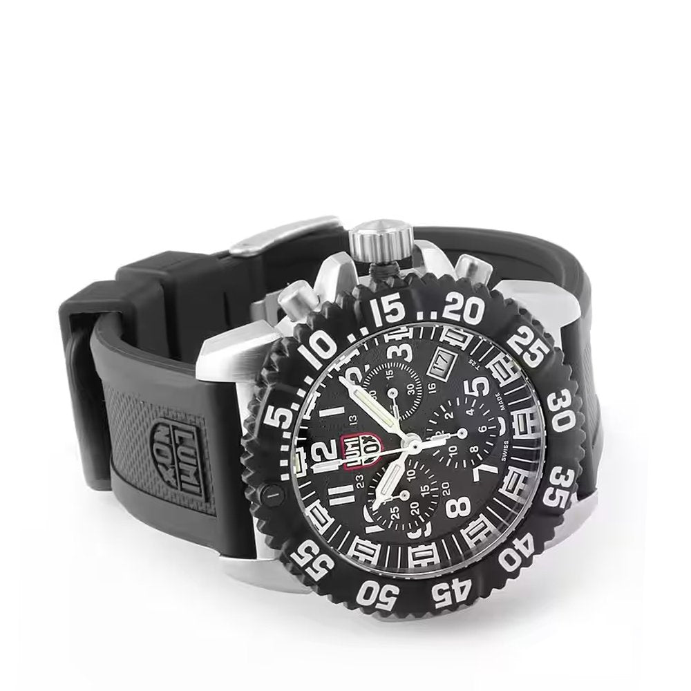 Luminox Herren Armbanduhr Navy SEAL Chronograph Schwarz XS.3181.F