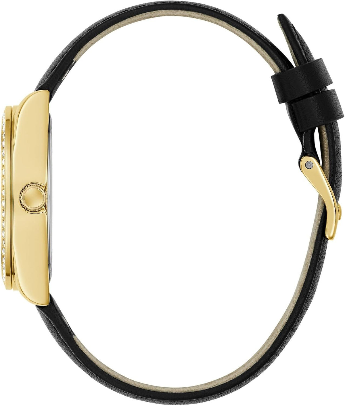 Guess Analoguhr Damen Black Gold Tone Analog Watch Gold/Schwarz GW0989L2