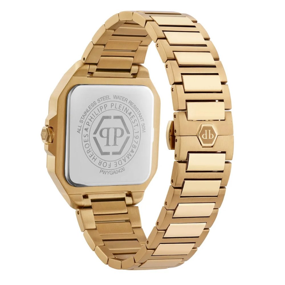 Philipp Plein Herrenuhr Plein Edge Goldfarben, Schwarz PWYGA0426