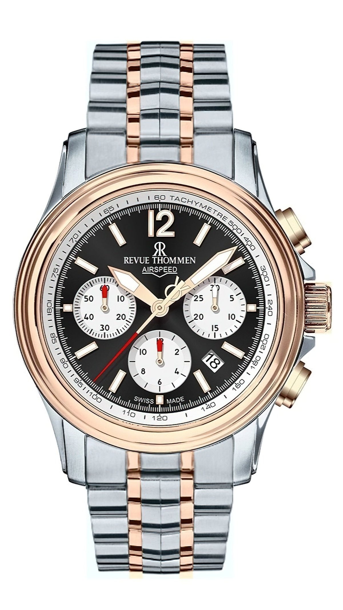 Revue Thommen Herren Automatikuhr Airspeed 16041.6457 Bicolor