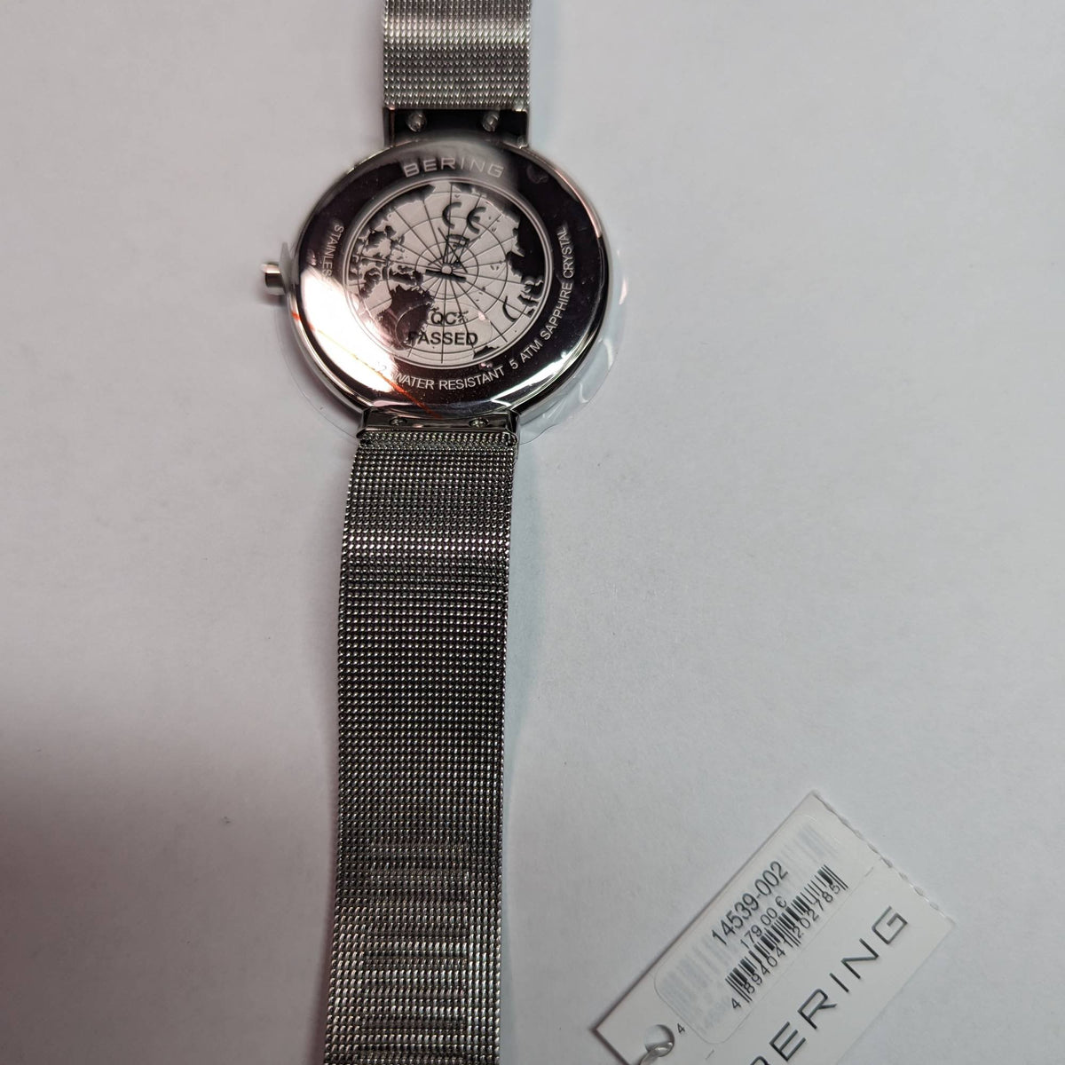 BERING Unisex Armbanduhr Classic silberfarben glänzend Edelstahl Armband und Saphirglas 14539-002