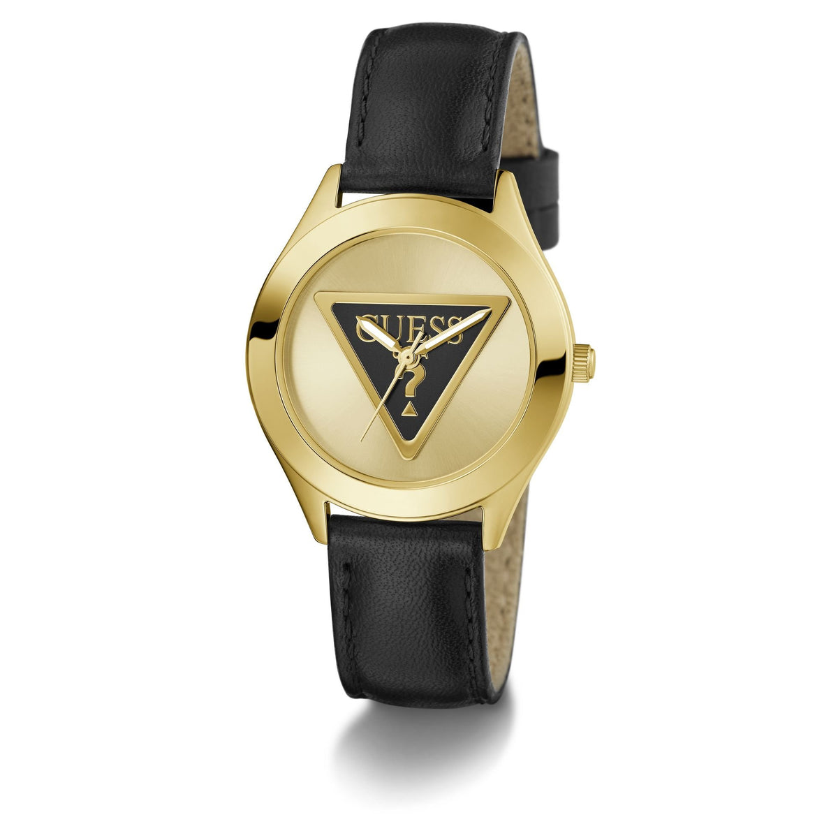 GUESS Damen Armbanduhr TRI PLAQUE GW0744L2 Schwarz Gold