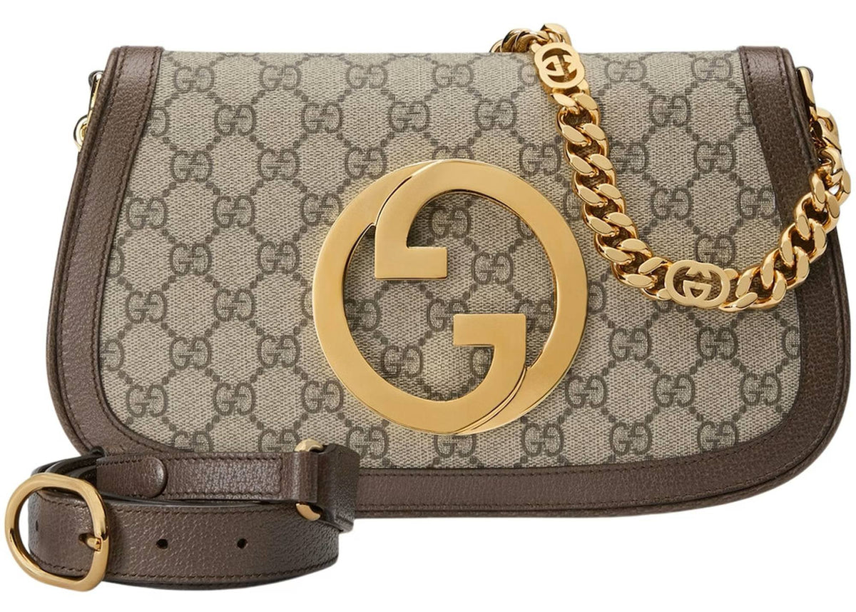 Gucci Handbag Damen Blondie Shoulder Bag Beige/Ebony Supreme 699268-K9GSG-8358