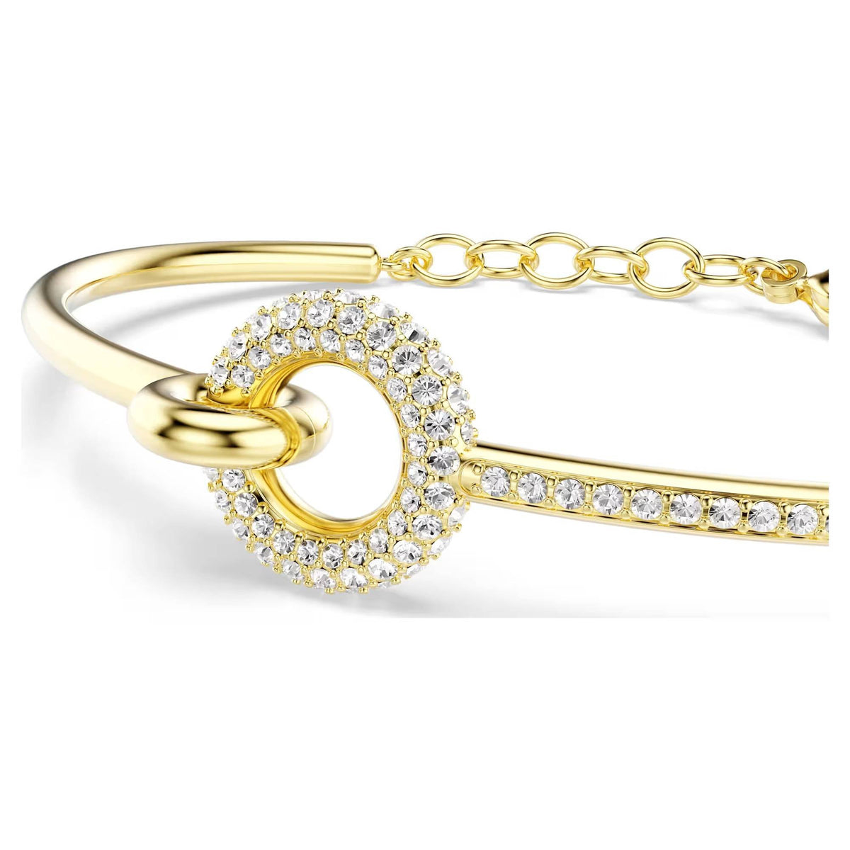 Swarovski Armreif Unisex Dextera Rundschliff Weiß Goldfarben 5743569