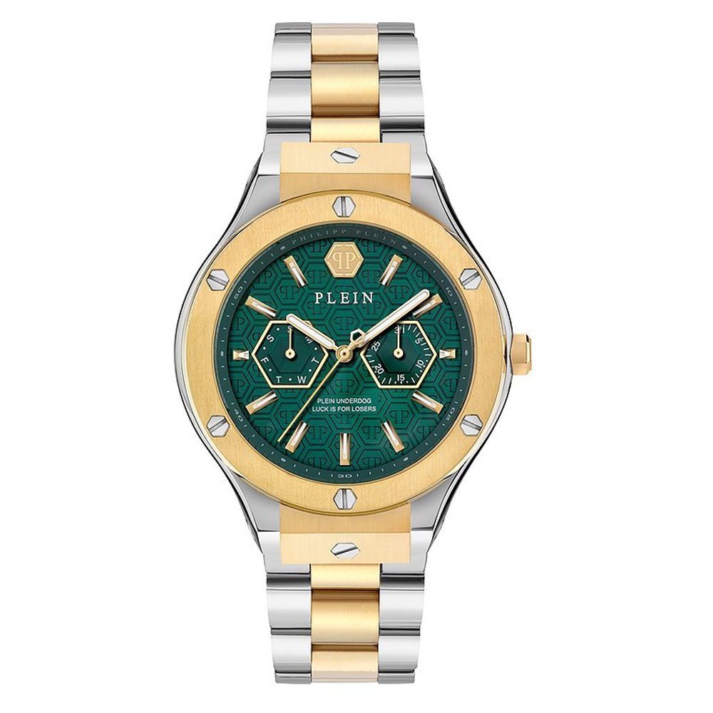 Philipp Plein Herrenuhr Plein Underdog Multifunction Bicolor, Grün PW1GA0426