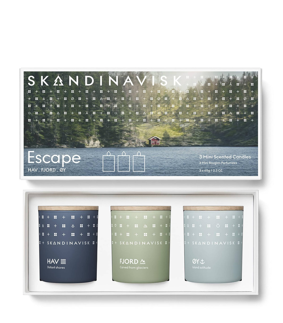 Skandinavisk ESCAPE Duftkerzen Set Unisex 3-teilig HAV FJORD ØY 3×65 g 22006 GH 1586461
