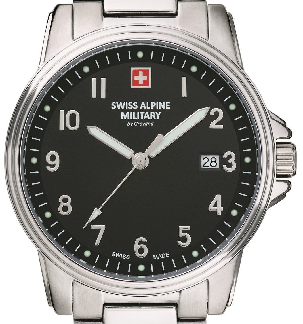 Swiss Alpine Military Herren Armbanduhr 40 mm Armband Edelstahl 7011.1137