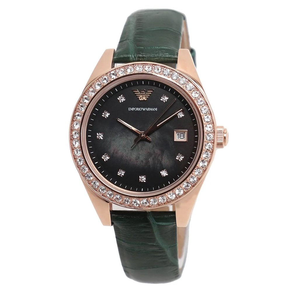 Emporio Armani Damen Armbanduhr Roségold/Schwarz AR11506