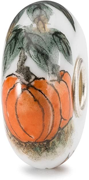 Trollbeads Unisex Bead Porzellan Kürbis Sterling Silber Mehrfarbig TCHBE-30009