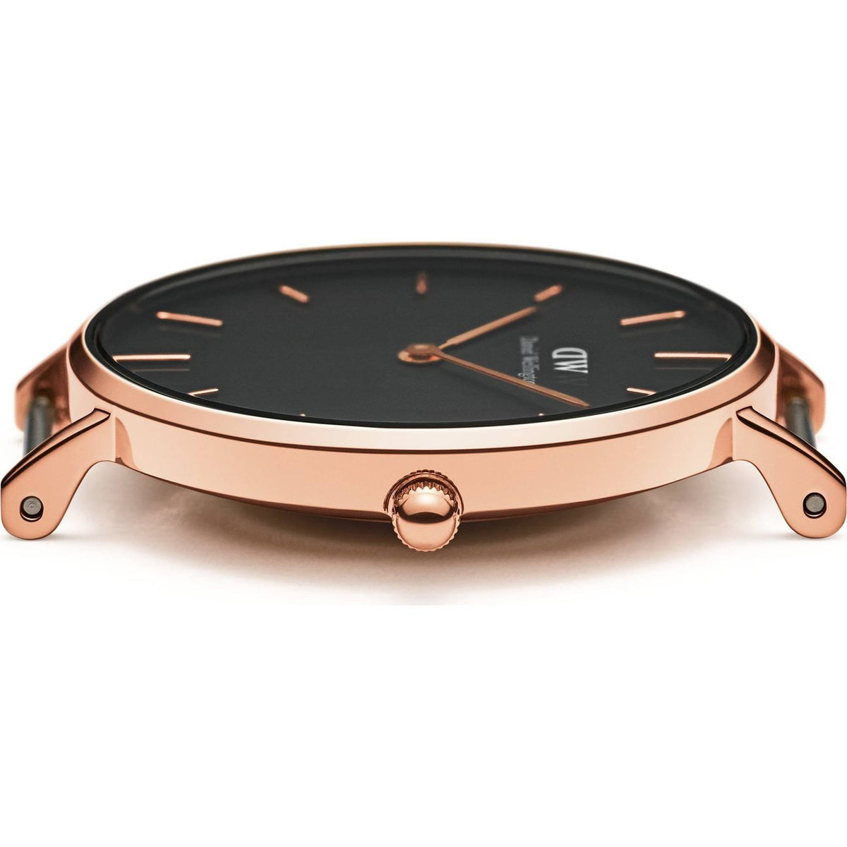 Daniel Wellington Analoguhr Damen Petite Sheffield Roségold Schwarz DW00100224