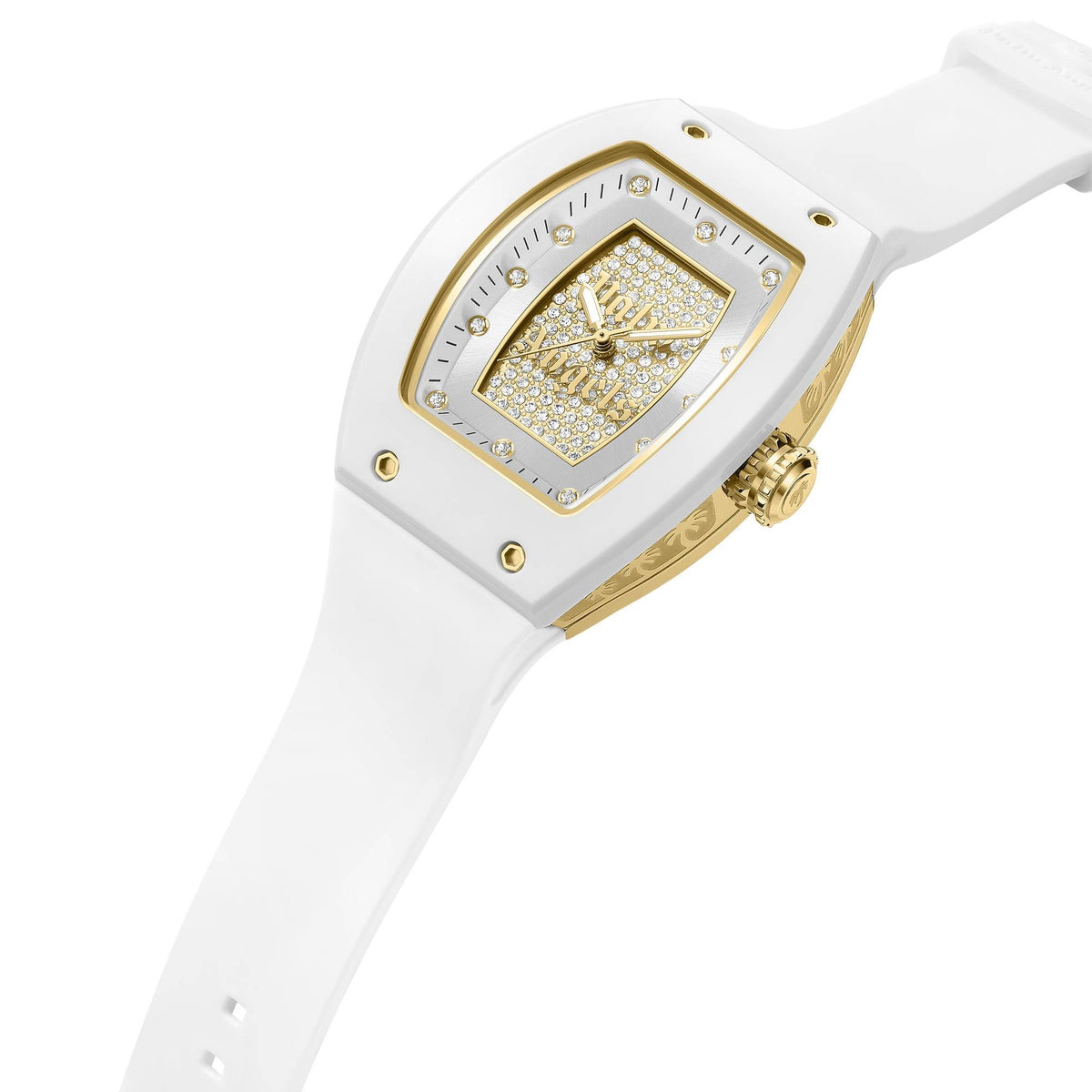 Palm Angels Armbanduhr Damen Alta Weiß Gold PMWLM0002504