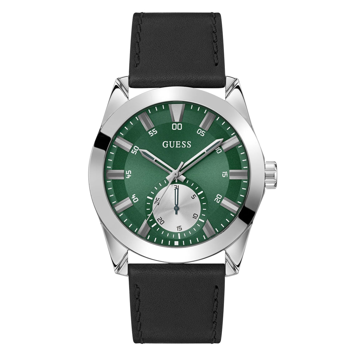 Guess Herren Armbanduhr GREYSON GW0793G1 Schwarz Silber Grün