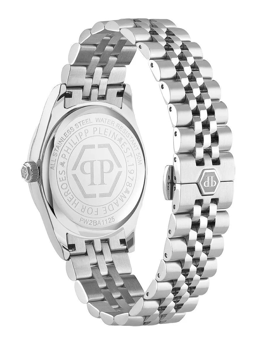 Philipp Plein Damenuhr Plein Valentine PW2BA1125 Edelstahl 38 mm Silber