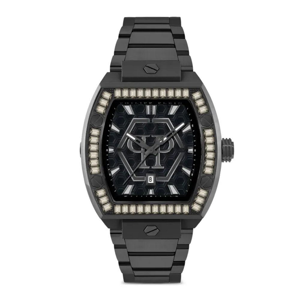 Philipp Plein Herren Armbanduhr The Hexagon Phantom 44mm Schwarz PWPUA1125