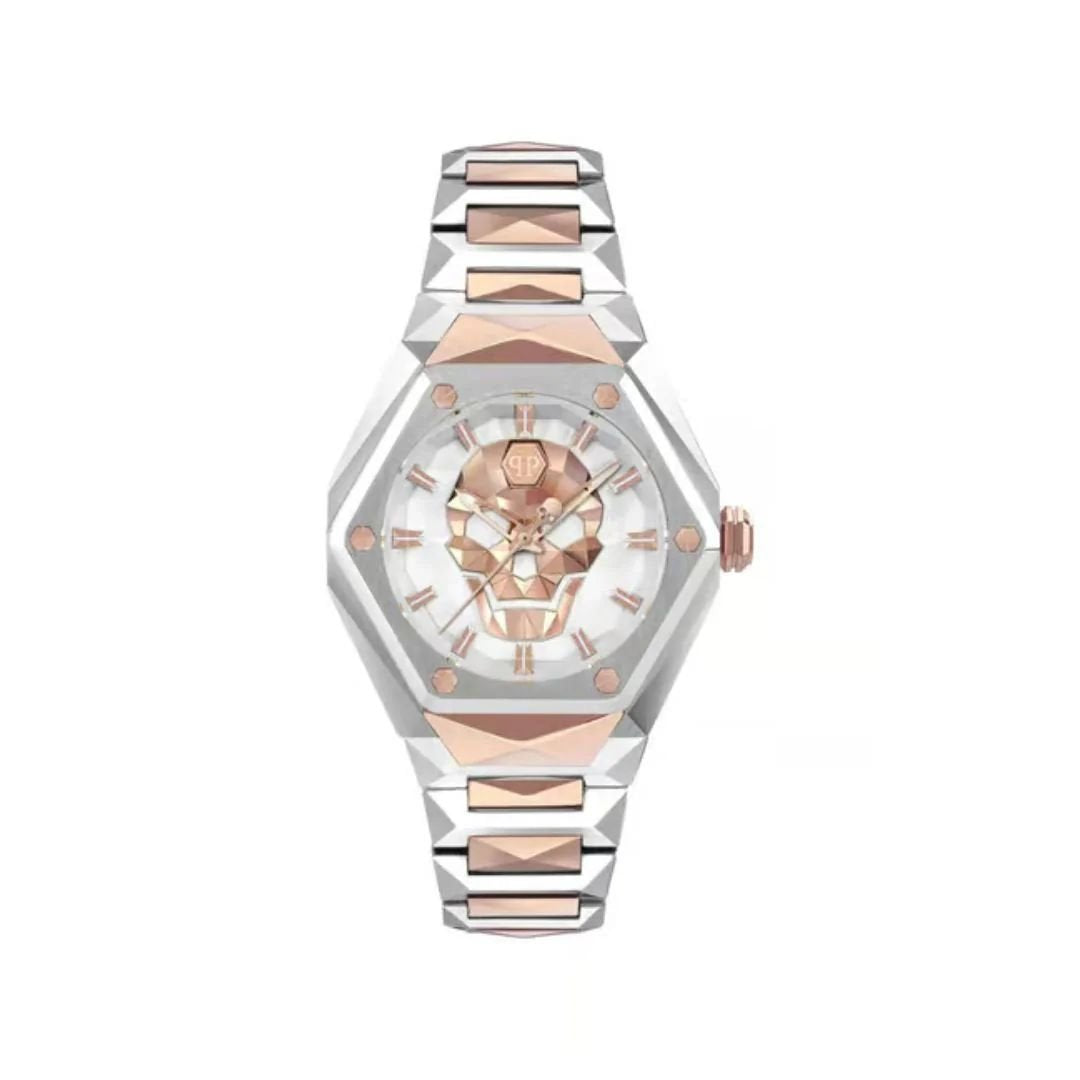 Philipp Plein Damen Uhr „The Skull Spikes Lady“ PWADA0624 Roségold / Silber 40 mm