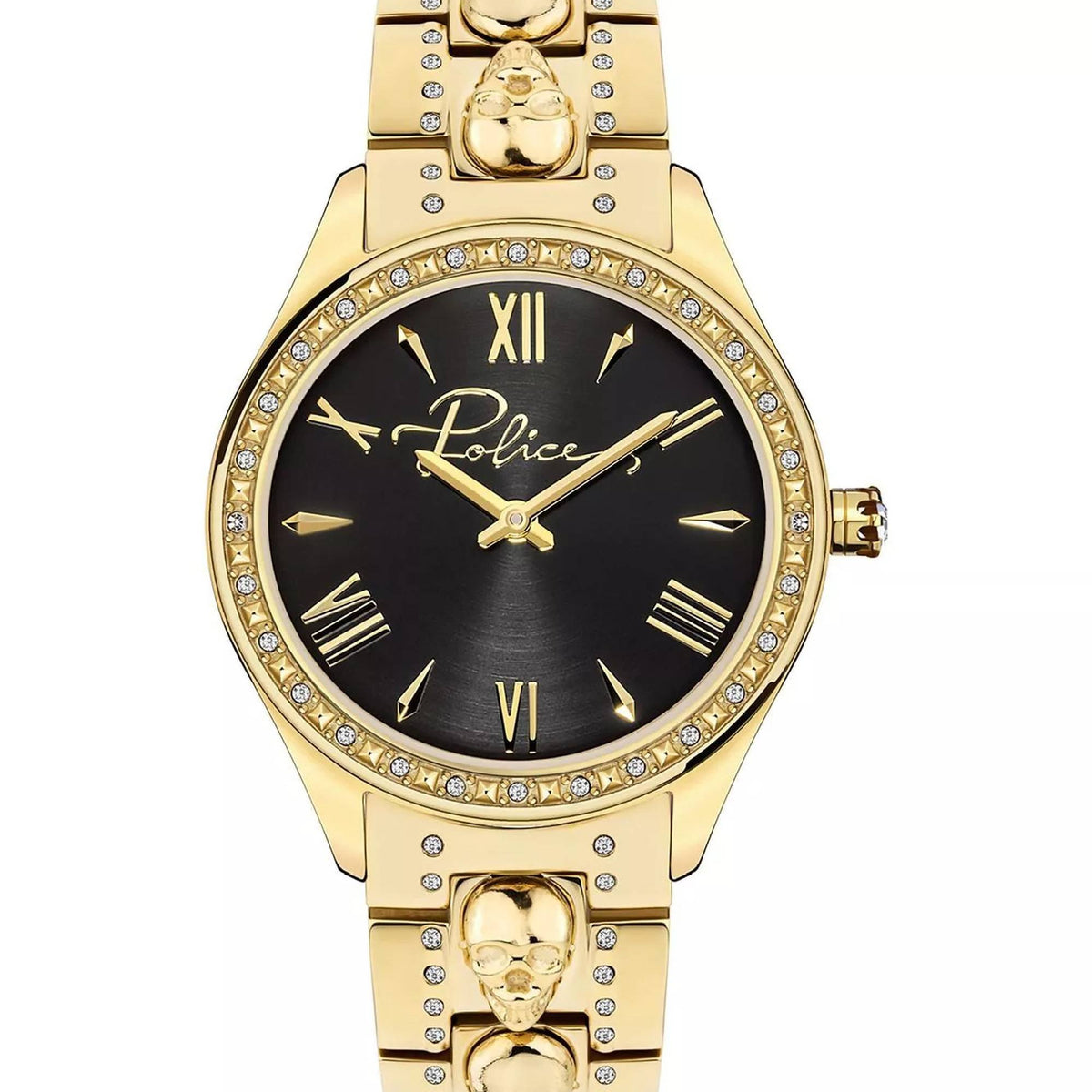 Police Armbanduhr Damen PAHIA Gold Schwarz PEWLG2109502