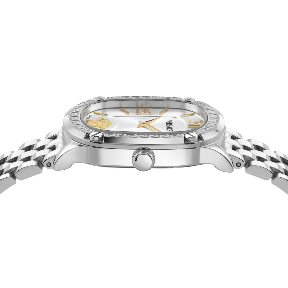 Versace Uhr Damen Greca Couture Weiß Edelstahl VE1B01125