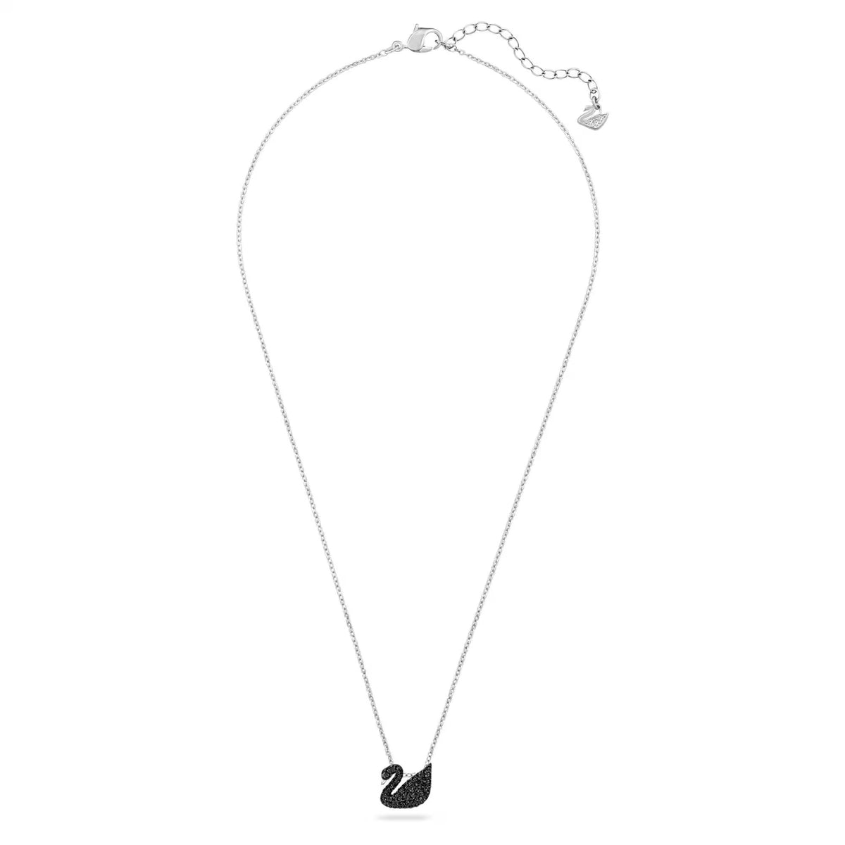 Swarovski Halskette Unisex Swan Schwarz Rhodiniert 5347330