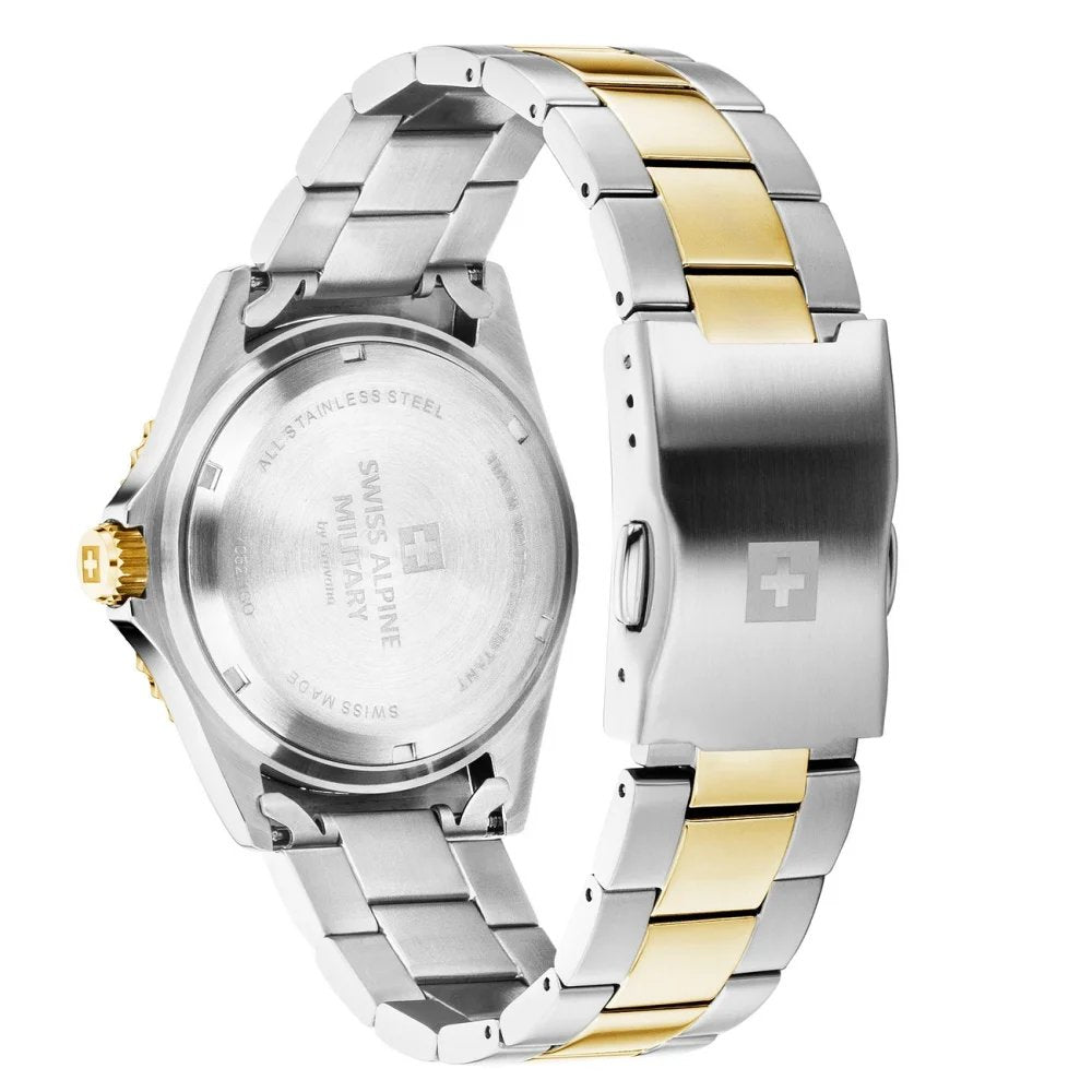 Swiss Alpine Military by Grovana Herrenuhr Nautilus GMT Bicolor Schwarz 7052.1142