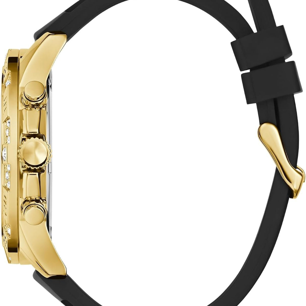 Guess Armbanduhr Herren Majestic Multifunktion Gold Schwarz GW0909G2