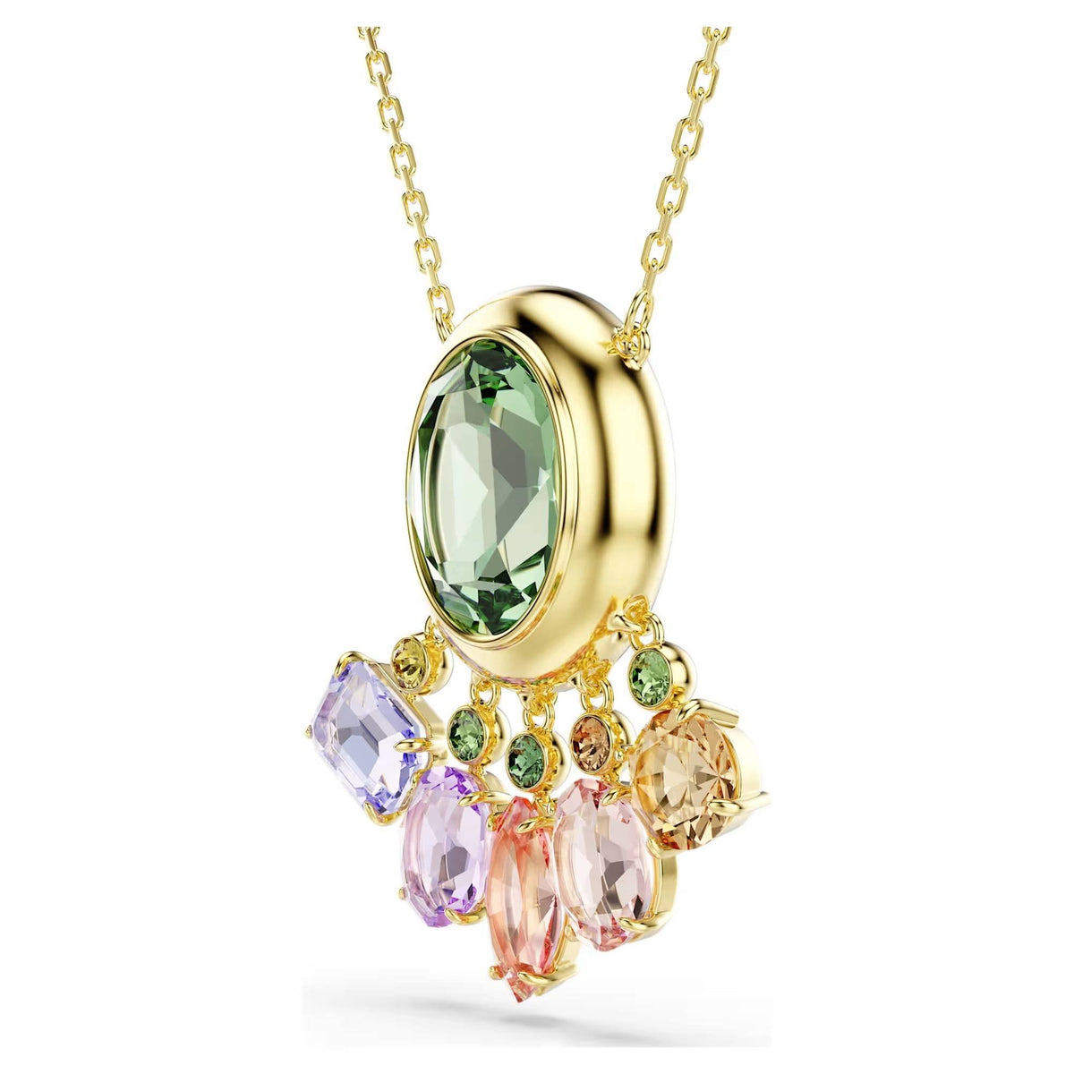 Swarovski Halskette Unisex Gema Anhänger Mehrfarbig Goldlegierungsschicht 5741587
