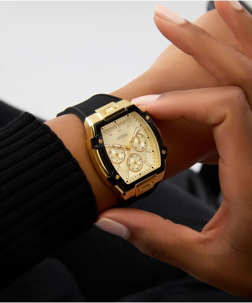 Guess Multifunktionsuhr Damen Ladies Black Gold Tone Multi-function Watch Schwarz Gold GW0945L2