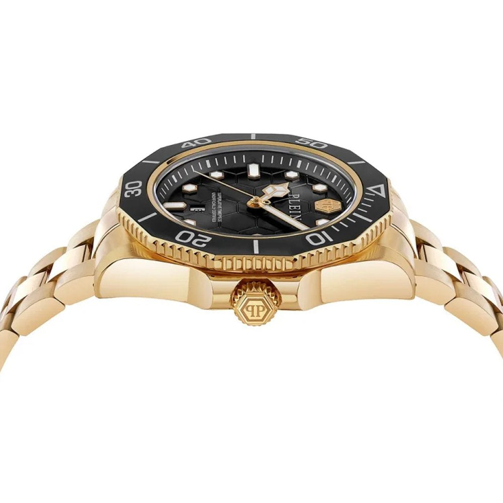 Philipp Plein Herrenuhr Aquastorm Goldfarben, Schwarz PW2GA0626