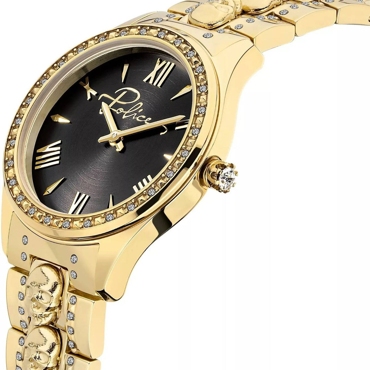 Police Armbanduhr Damen PAHIA Gold Schwarz PEWLG2109502