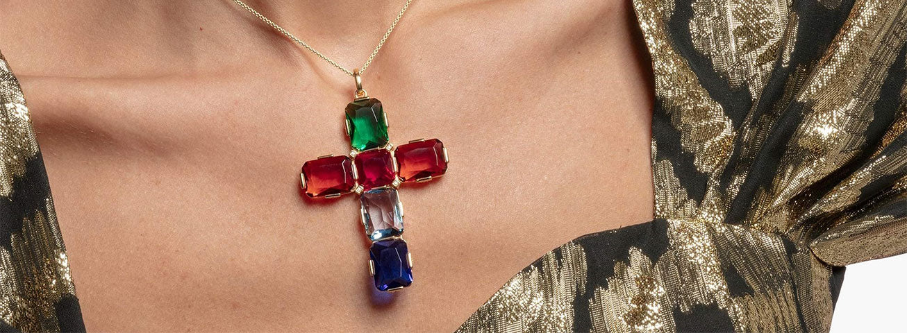 Schmuck T24 Stein Kreuz