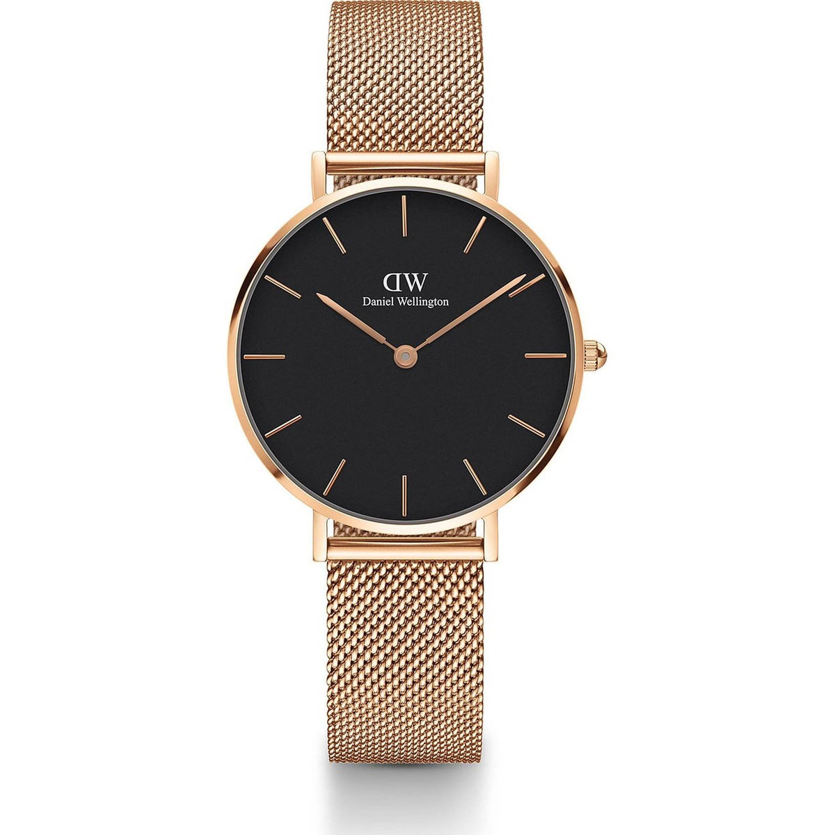 Daniel Wellington Damenuhr Classic Petite Melrose Roségold Schwarz DW00100161