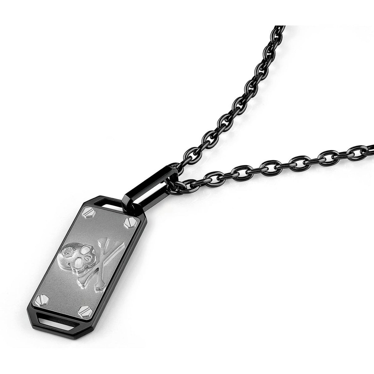 Philipp Plein Herren Halskette Stainless Steel $Kull Bones PJWEA09NU