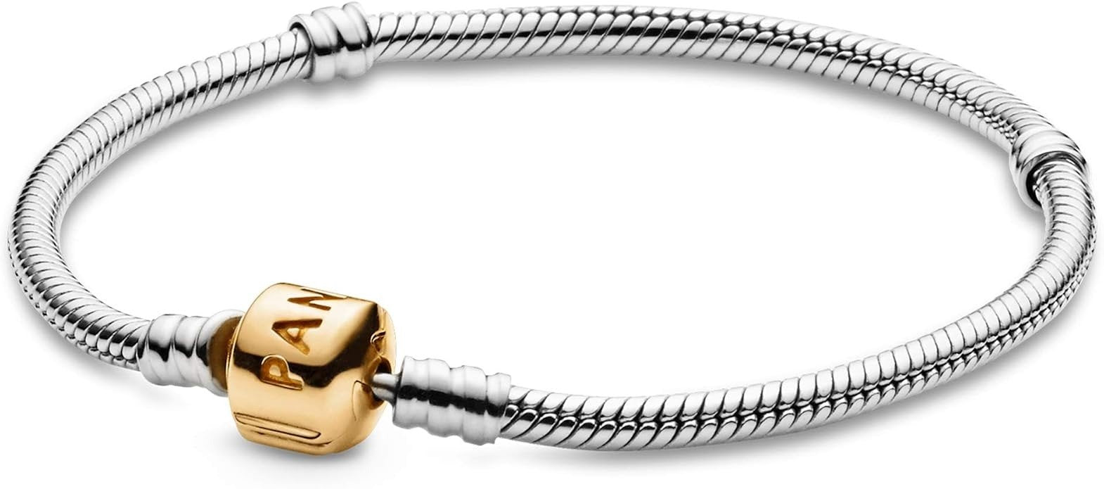 Pandora Armband Damen Moments Schlangenkette Silber Gold 590702HG 18