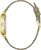 Guess Analoguhr Damen Ivy Beige Goldfarben GW0943L2