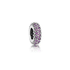 PANDORA Damen-Bead-Zwischenelement Pavé-Inspiration 925 Silber Zirkonia lila - 791359CFP