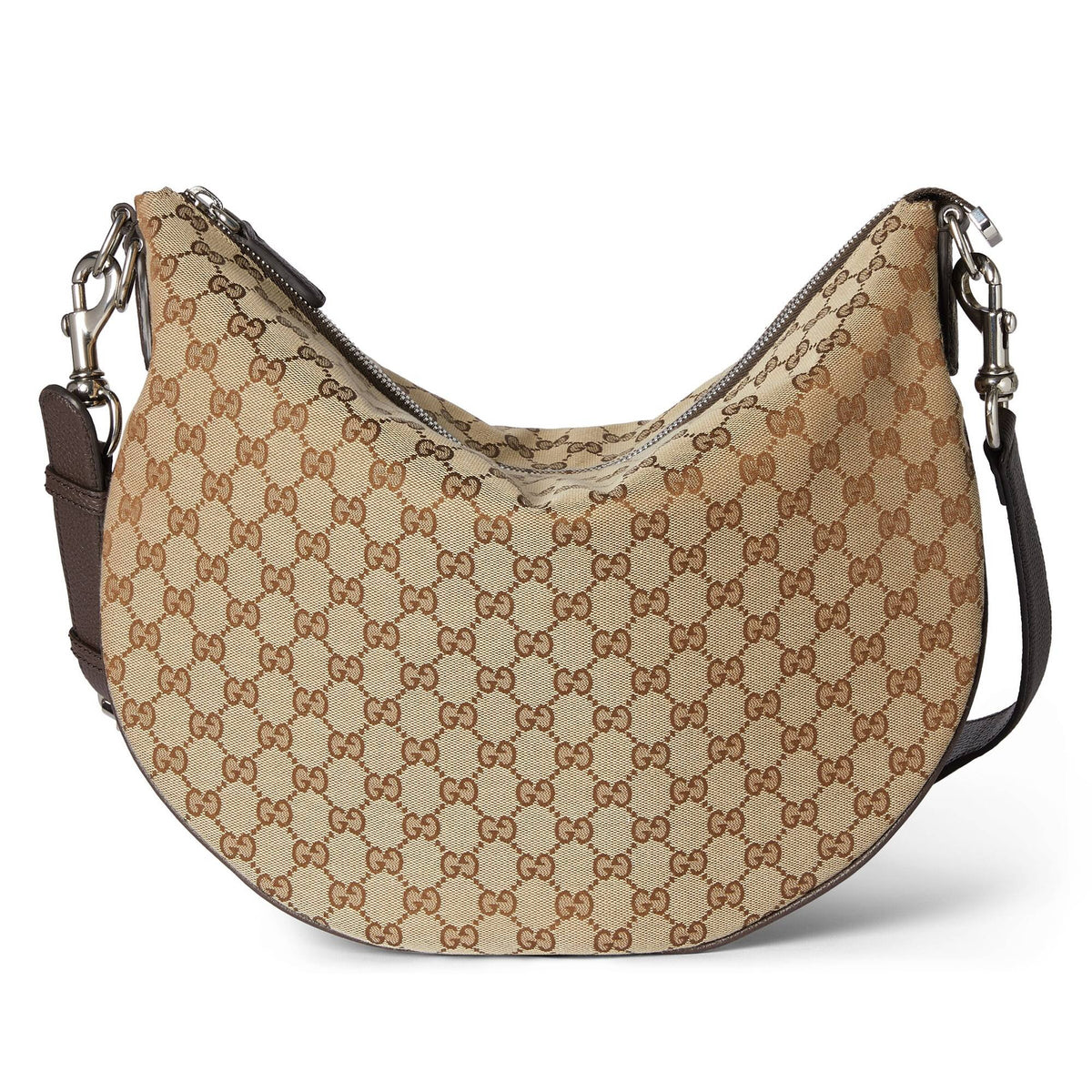 Gucci Schultertasche Herren Gucci B Medium Shoulder Bag Beige Braun 817420FAD8Q9760