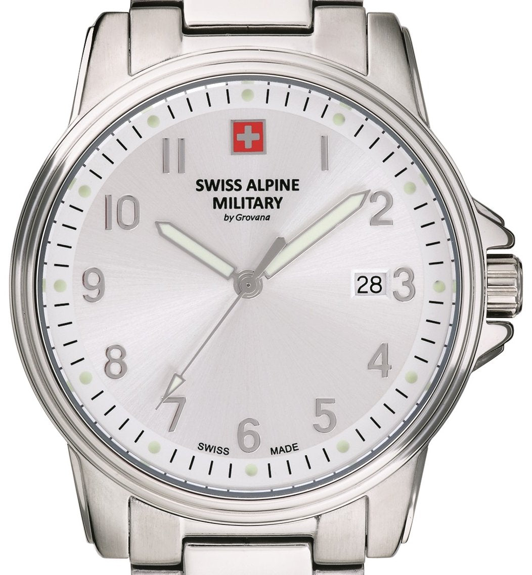 Swiss Alpine Military Herren Armbanduhr 40 mm Armband Edelstahl 7011.1132