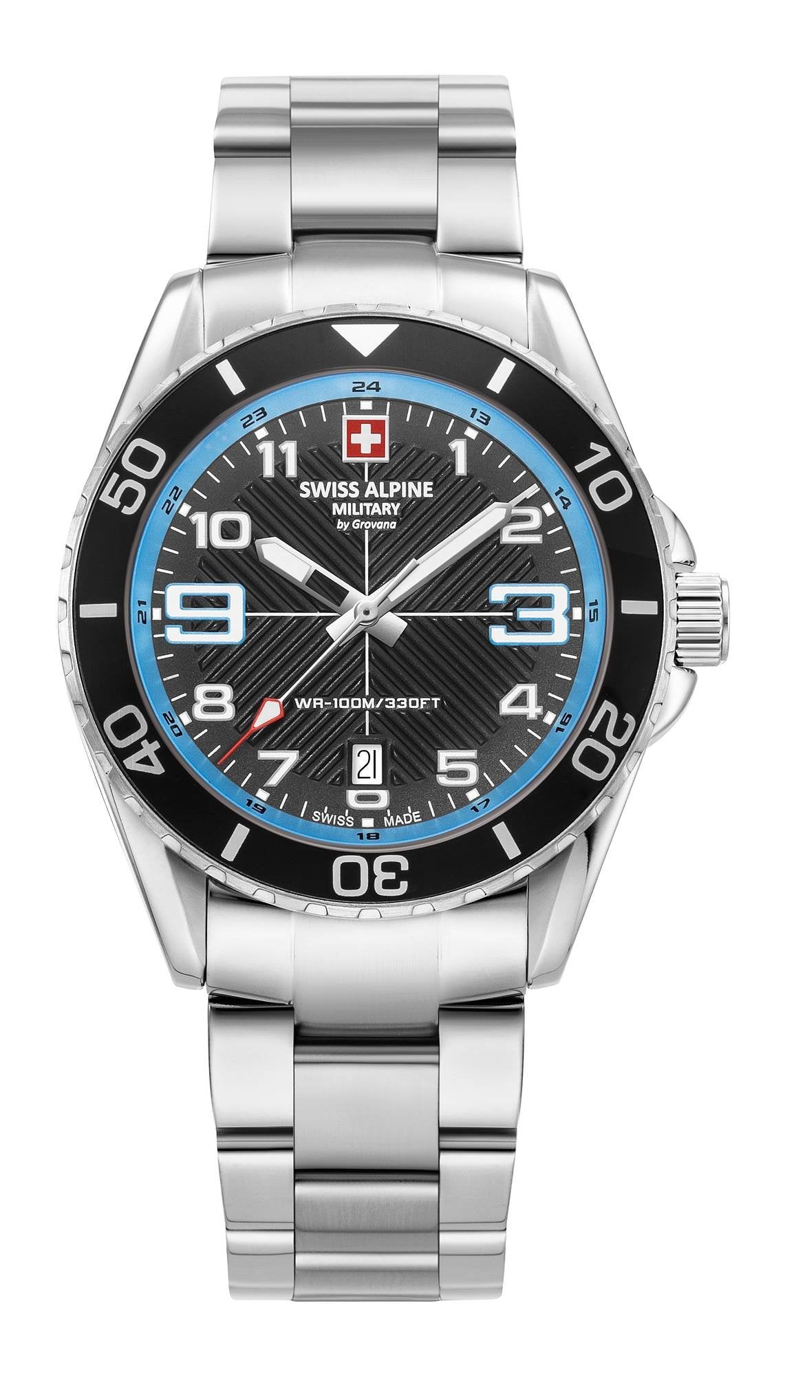 Swiss Alpine Military Herren Armbanduhr Taucheruhr Raptor 7029.1131