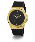 Guess Armbanduhr Herren Mens Black Gold Tone Analog Watch Bicolor GW0790G1