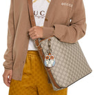 Gucci Tasche Unisex GG Emblem Collection Beige/Dunkelbraun 847452-FAD6L-9758