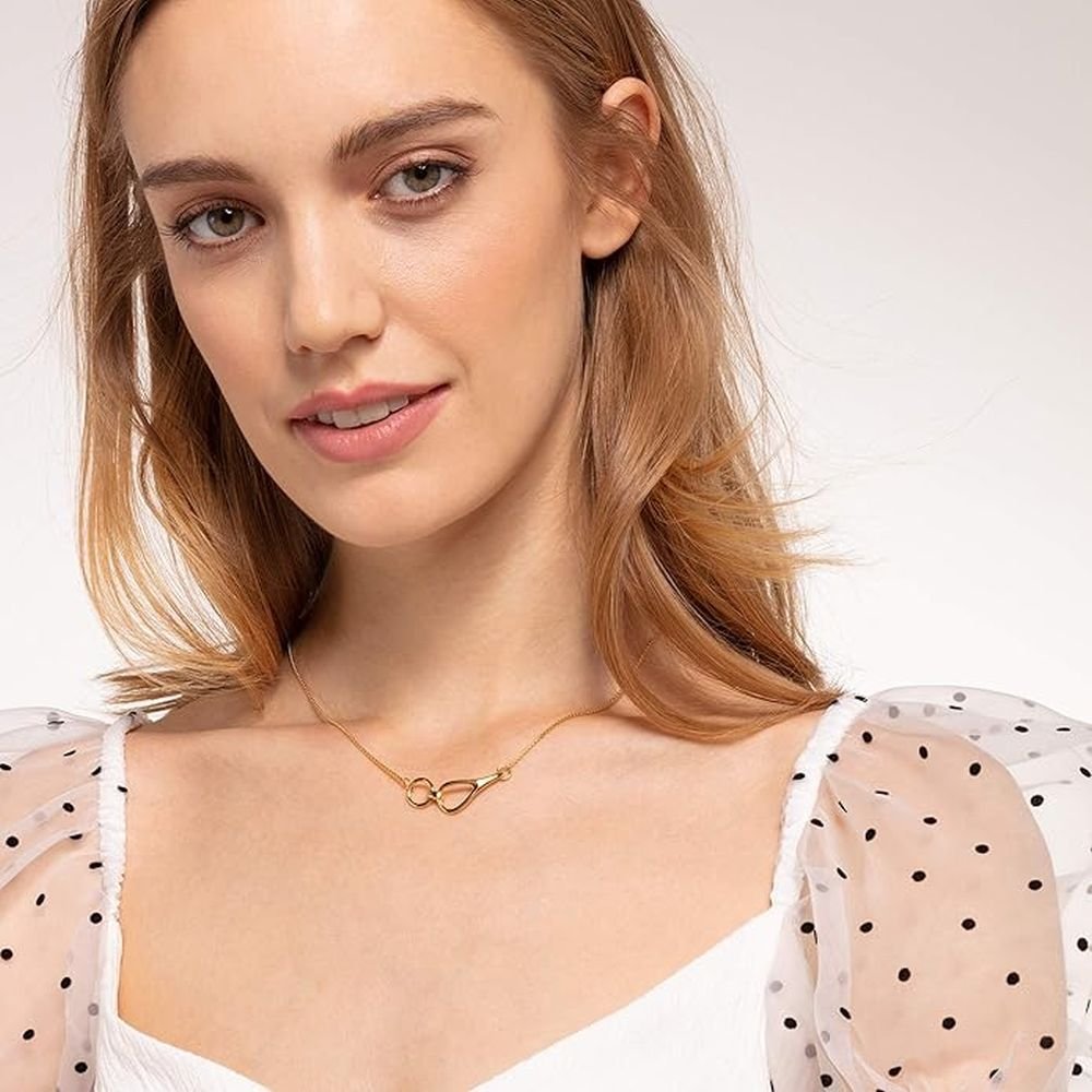 Thomas Sabo Damen Halskette Iconic 925 Sterling silber 750 Gelbgold Vergoldung KE1855-413-39-L45V