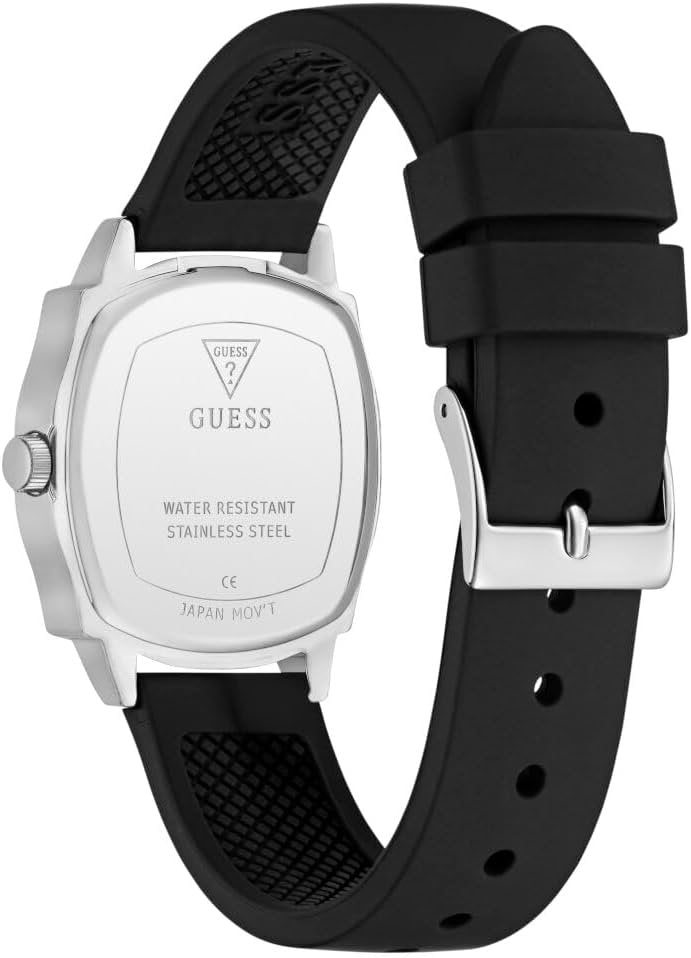 Guess Analoge Armbanduhr Damen Liv 32mm 3ATM Silber Schwarz GW0932L1