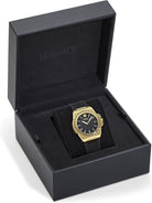 Versace Damen Analog Quarz Armbanduhr Greca Reaction