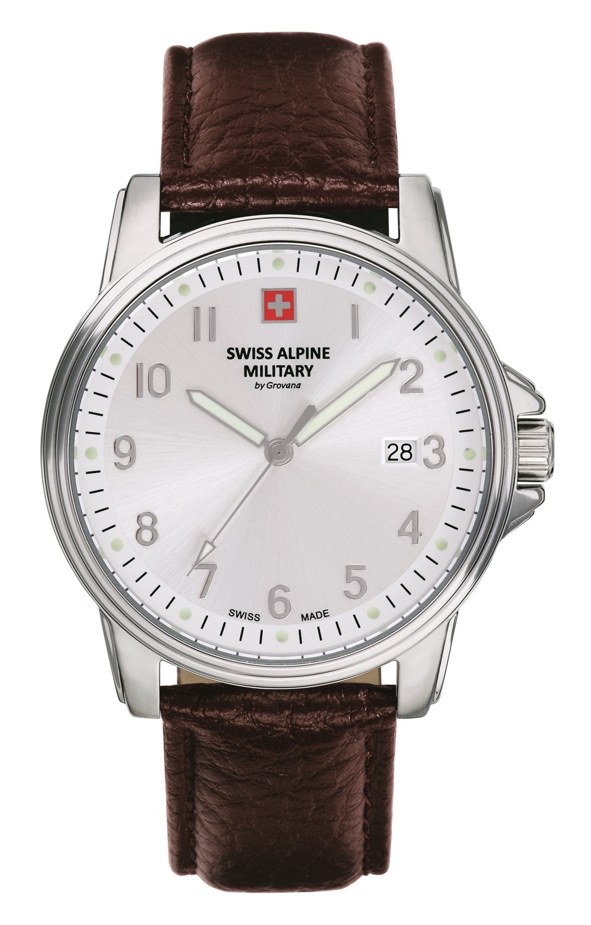 Swiss Alpine Military Herren Armbanduhr 40 mm Armband Leder 7011.1532