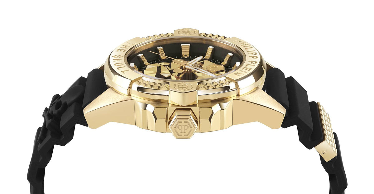 Philipp Plein Herrenuhr The $kull Titan Gold PWAAA0221