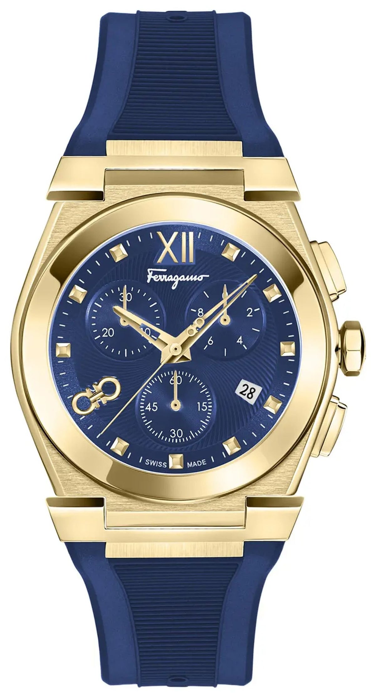 Salvatore Ferragamo Uhr Herren Vega Chrono Silikon Gold SF5D00425
