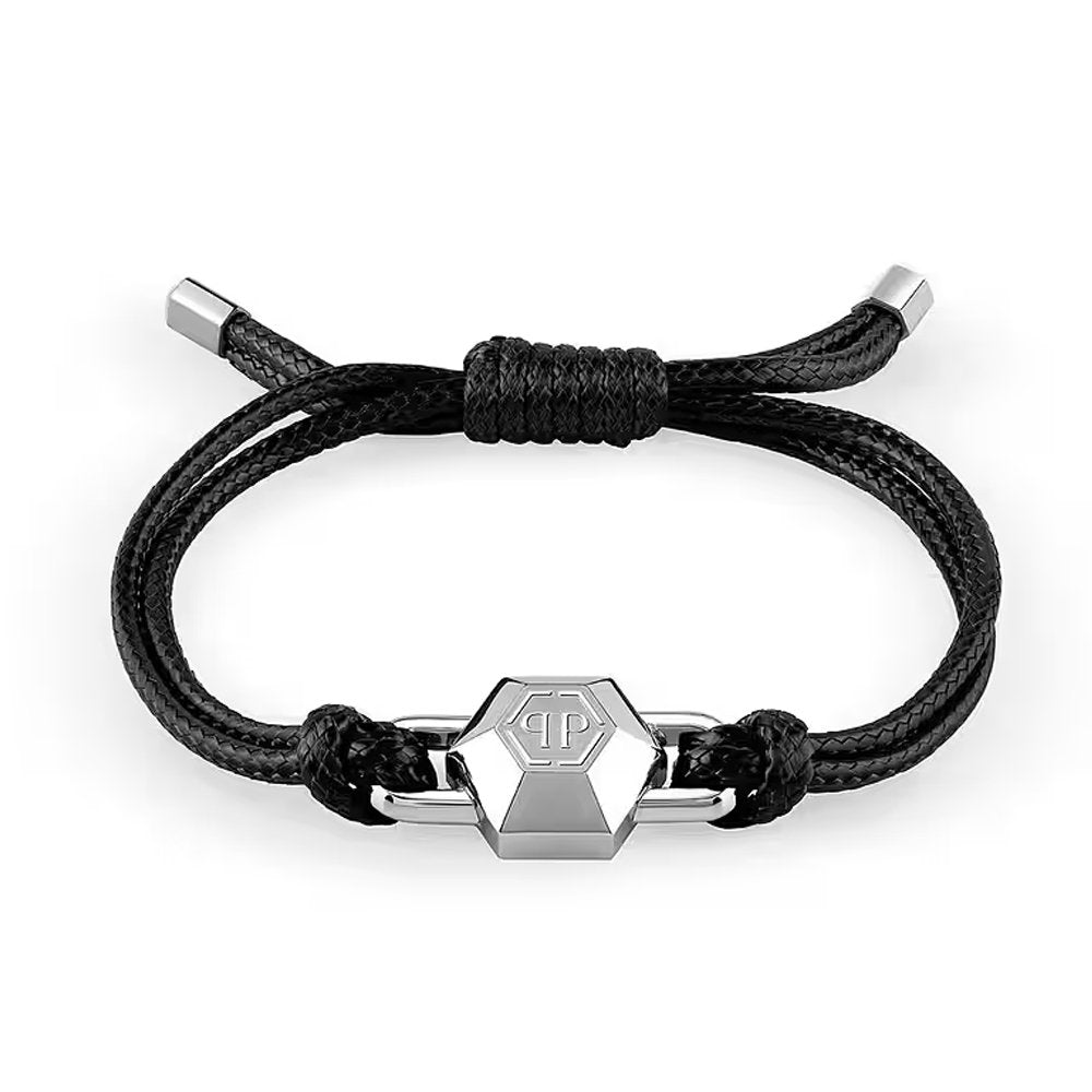 Philipp Plein Herren Armband Textil Edelstahl silber PLEIN EDGE PJPEA02BU